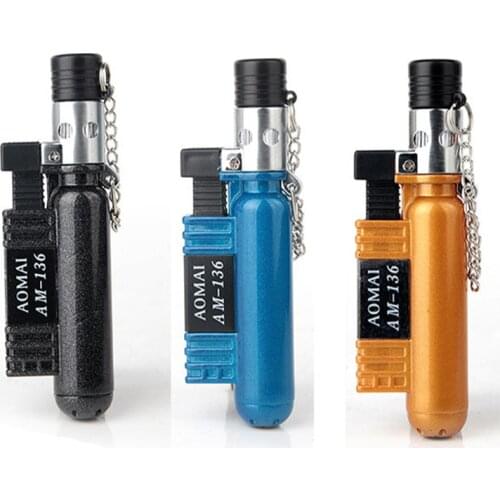 Hot Compact Butane Jet Pipe Lighter Torch Lighter Fire Windproof Spray Gun Turbo Cigar Lighter 1300 C NO GAS