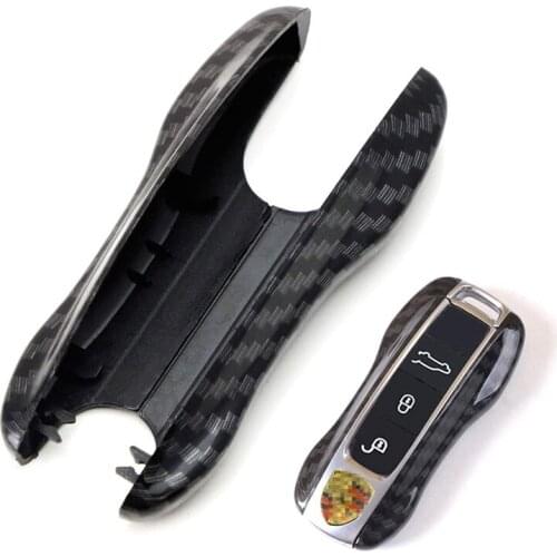 Carbon Plastic Key Fob Side Shell Cover for 2017-Up -Porsche Panamera, 2019+ Cayenne