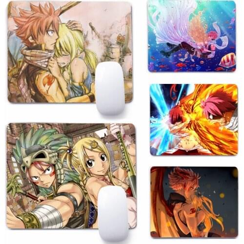 Fairy Tail Natsu and Lucy Mouse Pad Deskpad Gaming Writing Desk Mat Keyboard Mats For Office Home Computer Mousepad