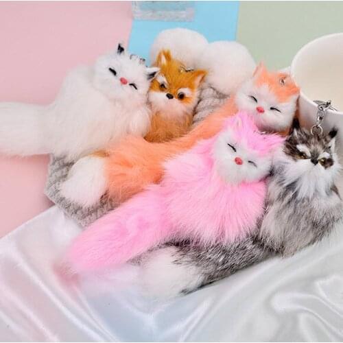 Hot selling 22cm Soft baby fox ornament Plushed toys Cartoon fox keychain pendant for backpack Fashionable bags hanging ornamen