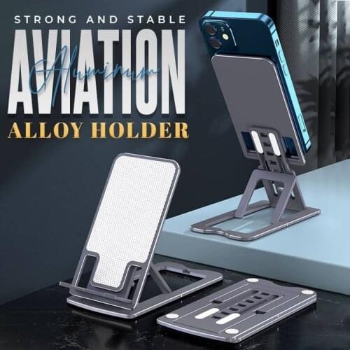Multi-function Adjustable Aviation Aluminum Alloy Folding Holder Socket Stand For Ipad Phone iphone11 Pro Max bracket Dropship