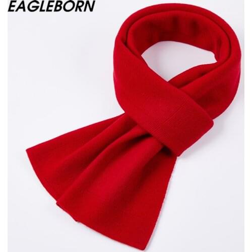 Men 100% Wool Scarf Red Black High Quality Scarf Business Awards Ceremony Church Men Solid Cashmere Scarf Designer Winter Scarfs