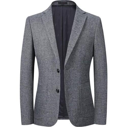 195/XXXXL Suits Mens Knit Blazer Knitting Elasticity Leisure Jacket Men Blazers Slim Mens Coat Male Outerwear Casual Outer Tops