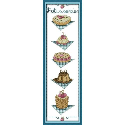 Pastries cross stitch kit cartoon 14ct 11ct count print canvas stitching embroidery DIY handmade needlework