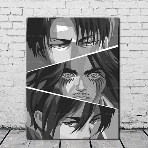 Wall Art Manga Attack On Titan Canvas Painting HD Printed Japan Anime Pictures Home Decoration Poster For Living Room Modular