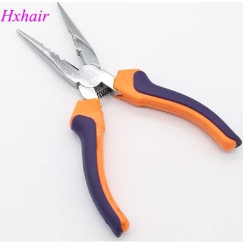 No.3 Multi-Function Hair Extension Pliers / Straight Head with Teeth and Holes / Hair Extension Tools