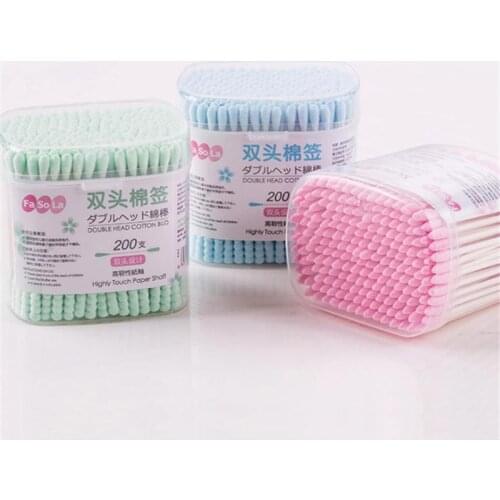 200Pcs/Pack Disposable Makeup Cotton Swabs Eyelash Extension Mini Individual Applicators Home Mascara Brush Cotton Soft Swab