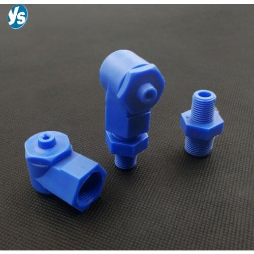 Plastic Quick Detachable Right Angle Full Cone Cooling Water Spray Nozzle Cooling, Gas Scrubbing and Defoaming Nozzle 3/8" BSPT