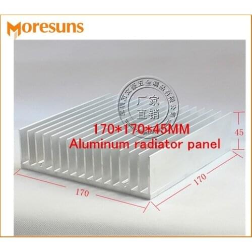 Fast Free Ship Super Cooling Pure aluminum heat sink High power radiator 170*170*45MM Aluminum radiator panel