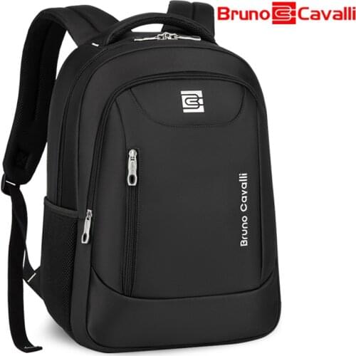 Bruno Cavalli Waterproof Men Backpack High Quality 15.6 Inch Laptop Backpack Kroean Fashion Backpack Teenager Bag Male Mochilas