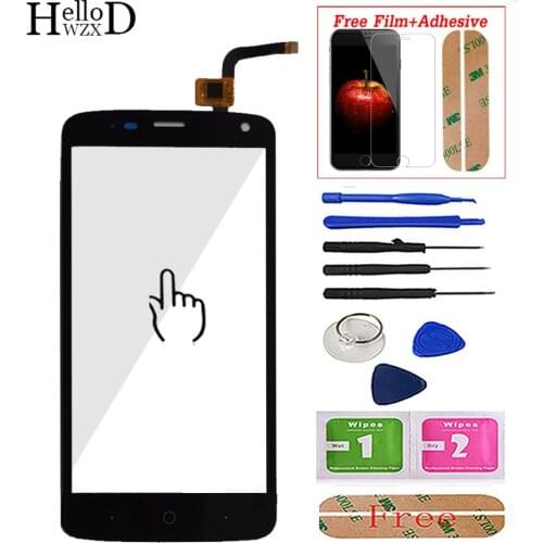 100% Touch Screen Digitizer Glass Panel For ZTE Blade L2 plus L370 C370 L2Plus Front Touchscreen Adhesive+ Screen Protector Gift