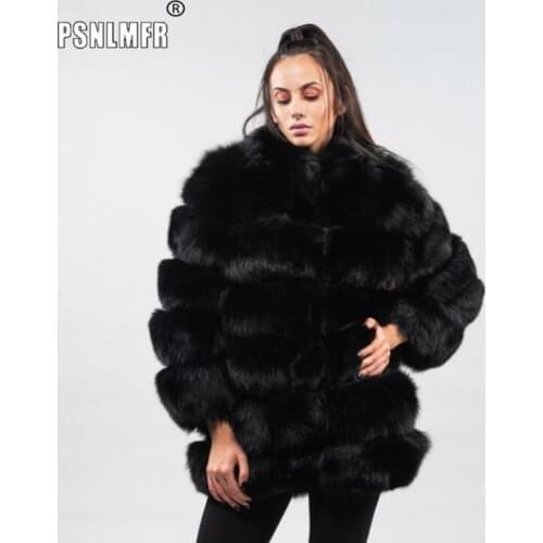 Highest Quality Warm Black Natural Fur Coat Female Thicken Windproof Genuine Winter Coat Women Luxury Outerwear Fur Jacket