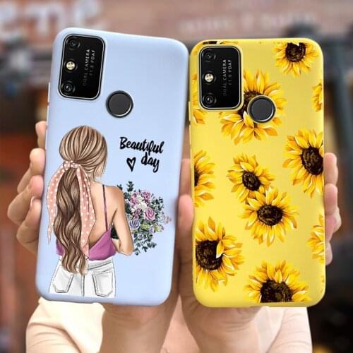 Cute Sunflowers For Huawei Honor 9A Case Honor9A Soft Slim Fundas Back Cover For Honor 9A 9 A MOA-LX9N Phone Cases Bumper 6.3