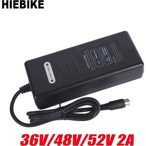 Electric Bicycle Charger 36v/48v/52v 2A AU/EU/US/UA Ebike Battery Charger with DC2.1 Socket for 36/48/52v Lithium Battery