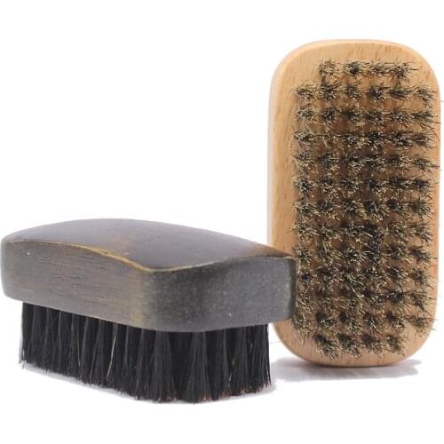 1Pc Natural Boar Bristle Beard Brush for Men Shaving Brush Works To Comb Mustache Beech Handle Beard Shaping Tool