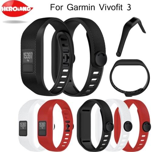1PC Silicone Fashion Design Replacement Wrist Watch Band Strap Band bracelt For Garmin Vivofit 3 Wristband For Garmin Vivofit3