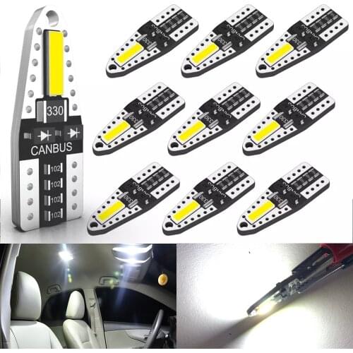 10x W5W LED T10 194 Car Lights for Nissan Qashqai Leaf X Trail Note Tiida Auto Led Interior Light Trunk Lamp Xenon 6000K 12v