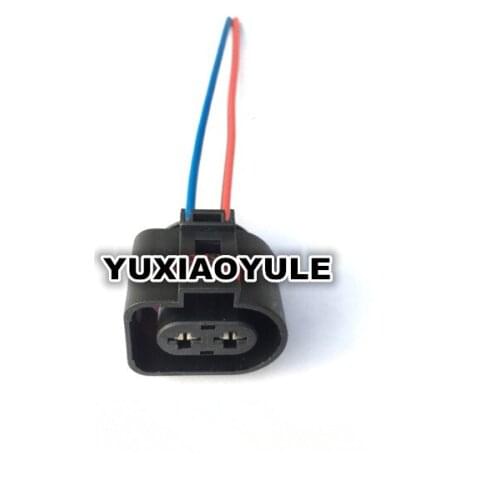 2pcs/lot 2 Pin Pump Plug Connector Wire Pigtail For Audi A3 2004-2016 A4 A6 S6 VW Jetta Golf Beetle Passat Phaeton 1J0973752