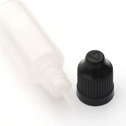 2pcs 15ml Soft Style PE Needle Bottle Plastic Dropper Bottles with Childproof Cap for E Liquid Empty Storage Bottle