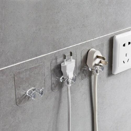 30Pcs/Set Adhesive Hooks Rack Wall Hanger Space Saver Flower Heavy Load Transparent Strong Self Strong Kitchen Bathroom Towel