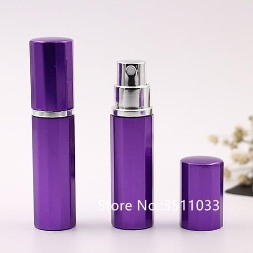 5ML High Grade Purple Mini Portable Travel Refillable Bottles Perfume Atomizer Bottle Spray Scent Pump Tube 10pcs 20pcs 30pcs