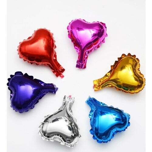 50pcs 5inch Mini Heart Foil Heart Helium Balloons Wedding Birthday Christmas New Year Wedding Party Decoration Party Supplies