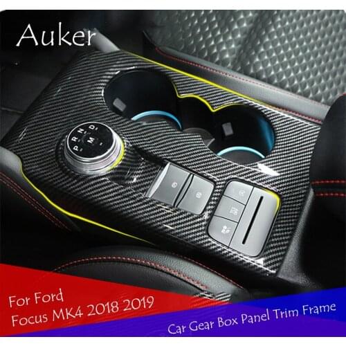 Car Gear Box Panel Trim Frame Cover Sticker Strips Garnish Decoration Car Styling For Ford Focus MK4 2018 2019 2020 Accessories