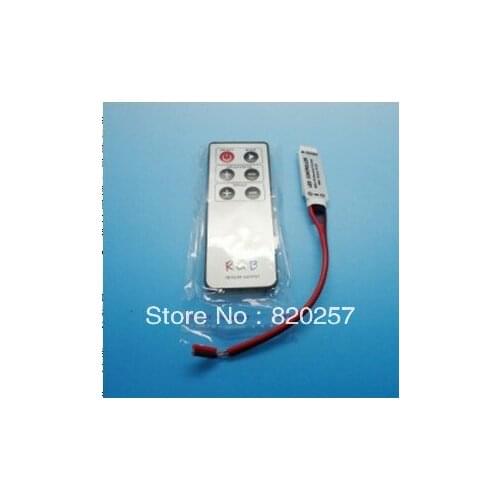 Free shipping 5pcs lot 6key mini RGB controller with IR remote control DC12V