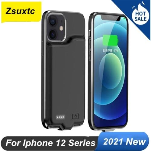 Araceli For iphone 12 Battery Case Thin Smart Charger Cover Power Bank For iphone 12 Mini 12 Pro Max Battery Case