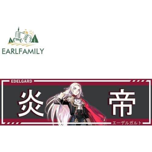 EARLFAMILY 13cm x 4.2cm for Edelgard Anime Decal Occlusion Scratch Car Sticker Waterproof Surfboard Windows Car Door Protector