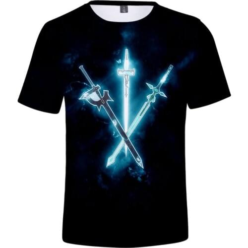 2021 Sword Art Online Hip Pop T Shirt 3D Print Casual Summer Adult Kids Short Sleeve O-neck Tees Men Women SAO Clothes