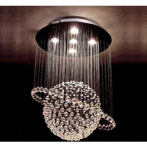 Globes bedroom living room lamp LED crystal ceiling lamp simple modern dining room restaurant chandeliers double staircase light