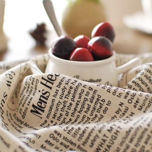 European Style Cotton Linen home Retro Fashion English Newspaper Napkin Cloth Art Food Posing Background Cloth Tea Table Cloth