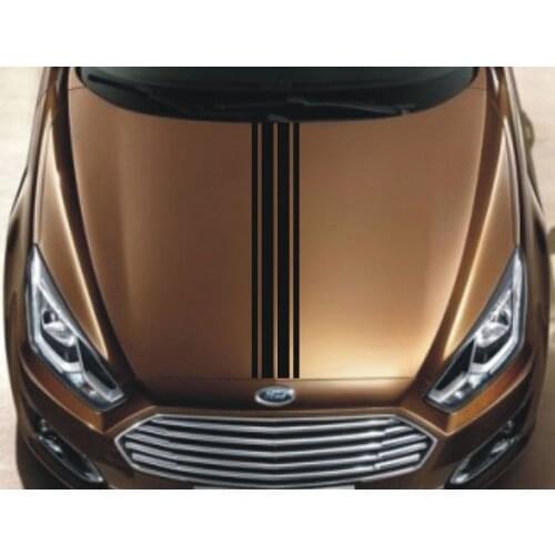HotMeiNi 120CM*12CM Car Racing Rally Stripes SUV Hood Decal Vinyl Sticker Graphics Decal