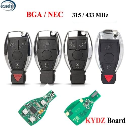 KYDZ Board 2/3/4 Buttons Smart Key Fob 315MHz 433MHz for Mercedes Benz Auto Remote Key Support NEC And BGA 2000+ Year