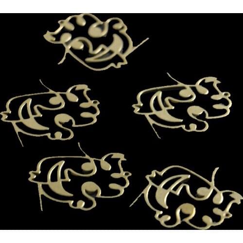 New style brass personality funny retro face earring necklace pendant luggage pendant handmade diy material 32.3mm