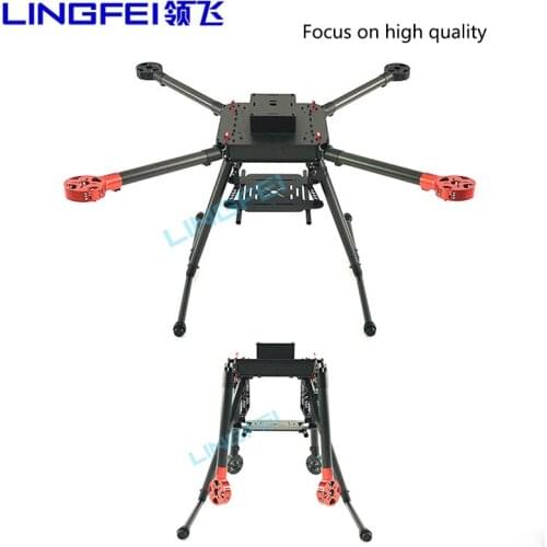 LINGFEI 4 Axle Full 3K Carbon Fiber Aircraft Frame Folding Hexacopter 850mm Airframe for DIY FPV RC Drone
