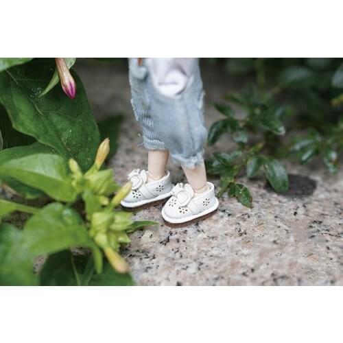 OB11 doll shoe size fashion versatile new round head candy color sweet carved shoes white powder blue brown and other colors