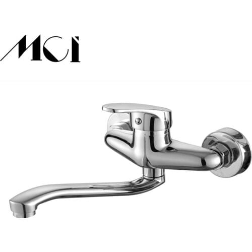 Brass Wall Mounted Bathroom Faucet Single Handle Chrome Finish Hot And Cold Kitchen Water Taps Mop pool Sink Mixer Mic-D046