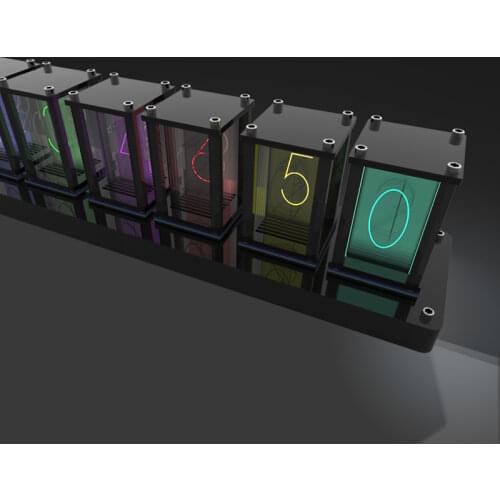 Nixie Tube Clock RGB Table Clock Creative DIY Digital Watch Clocks Electronic Desktop Desk Clock Home Decoration Birthday Gift