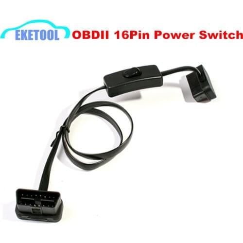 Newest Male to Female Connector OBD OBD2 16PIN Power Switch Diagnostic Tool Lenght 60CM Switch ON/OFF Save Power For ELM327