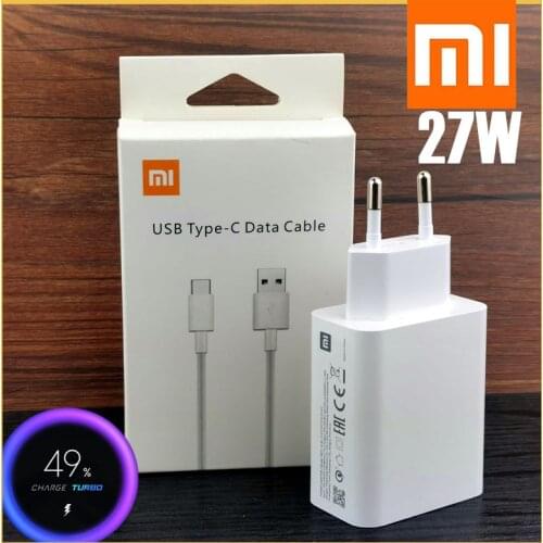 Original Turbo Charger Xiaomi Fast Charger 27W QC 4.0 Quick Charge EU Usb Wall Adapter For Redmi Note 9 Pro 8 9s K20 K30S MI 9