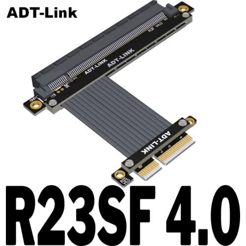 ADT-Link PCIe 4.0 x4 to x16 Riser Cable 32G/bps PCI-E 4x 16x Extender Conversion Cable PCI Express R23SL/R23SF GEN4