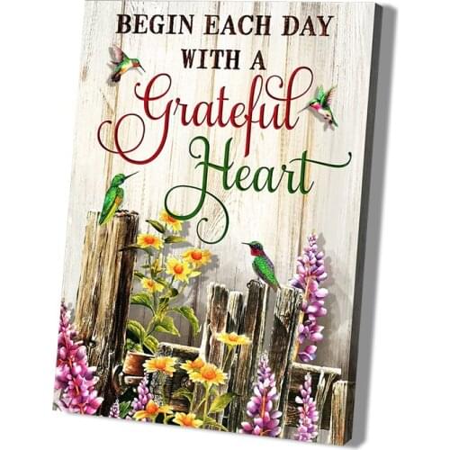 Word Posters Inspiration Quotes Canvas Wall Art Picture For Bedroom Rustic Hummingbirds Flowers Girls Room Painting Print Decor