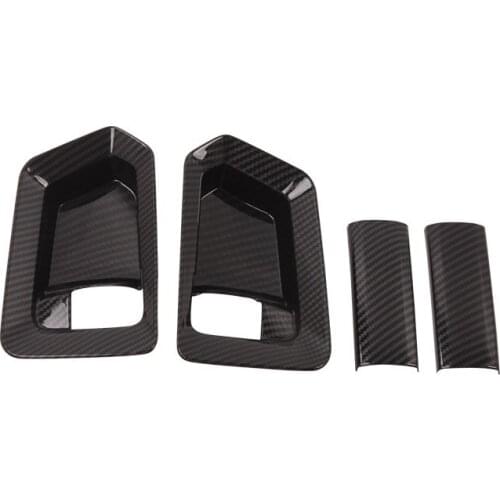 Applicable for Toyota 2020 hiace-abs black carbon fiber inner handle frame decoration