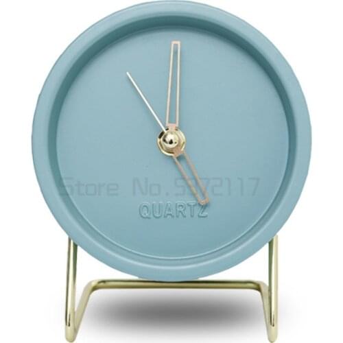 Nordic Luxury Desk Clock Table Minimalist Creative Modern Standing Table Clock Desktop Bedroom Reloj De Mesa Home Decor AD50TC