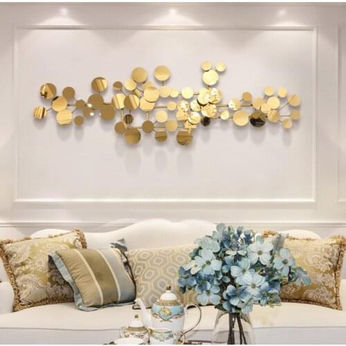 Luxury Metal Modern Sofa Background Wall Decoration Pendant Handmade Iron Decoration In Bedroom Room Decor Aesthetic