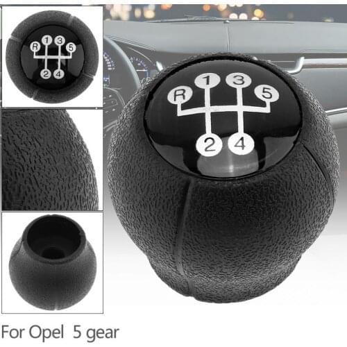 Black 5 Speed Car Manual Gear Shift Knob Gearshift Knob Fit for Opel / Vauxhall / Corsa B C / Vectra B / Astra F G Car-styling