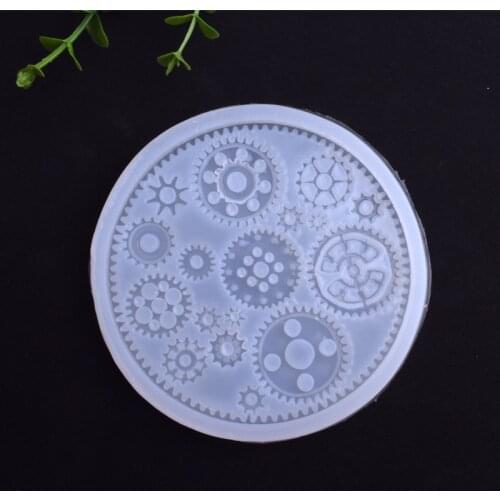 Steampunk Gear Silicone Molds Clockwork Cog Mold Gearwheel Mold Flexible Epoxy Resin Mould Pendants Jewelry Making Supplies
