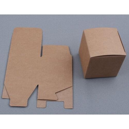 350gsm Kraft paperboard packaging truck box easy assembled 60x60x60mm handmade gift packing box 50pcs lot